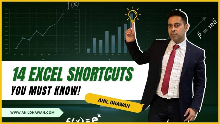 45 Excel Shortcuts to Save Time & Boost Productivity | Anil Dhawan