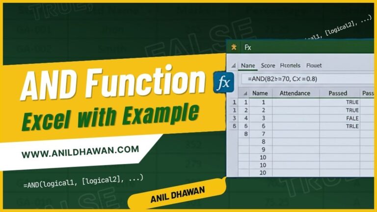 AND function in Excel