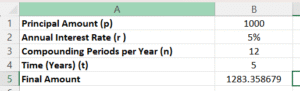 Compound interest formula in excel with Examples - Anil Dhawan